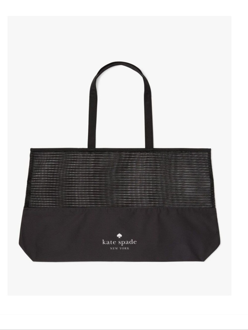 Kate spade Black Stripe Mesh Tote, Extra Large